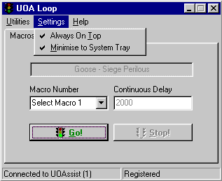 Settings Menu